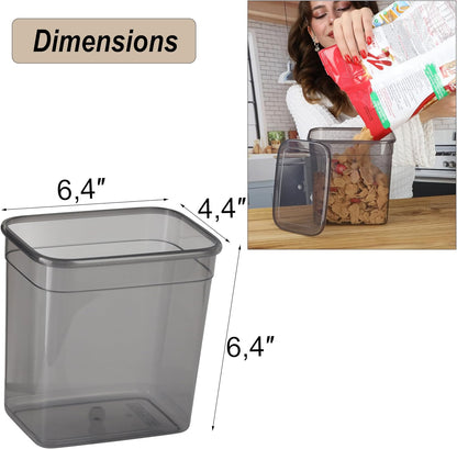 Storage Jars with Lid, Airtight, Set of 12 Storage Containers, Bpa-Free, Storage Container for Cereal, Flour, Kitchen, Practical Organiser Kitchen, (12, Rectangular)