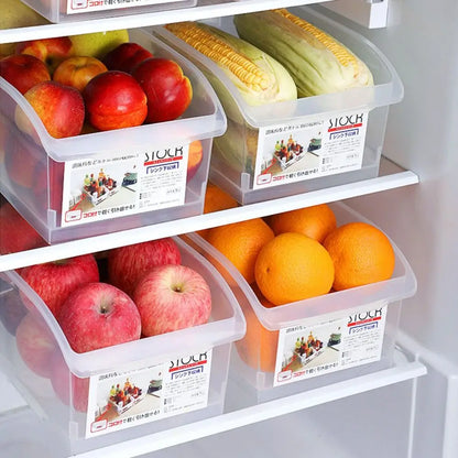 Trendy Large-Capacity Storage Box Household Space Saving Refrigerator Organizer Bins Rectangular Kitchen Dispenser Kitchen