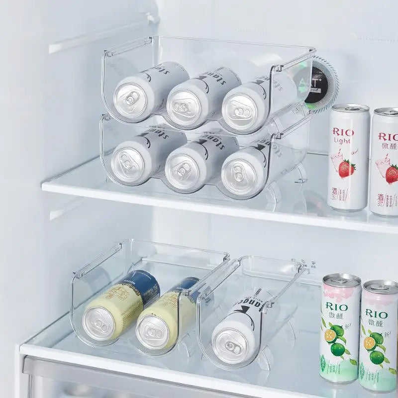 Stackable Cup Holder Suitable for Cabinets Kitchen Storage Organization and Storage Water Bottle Holder Plastic Refrigerator