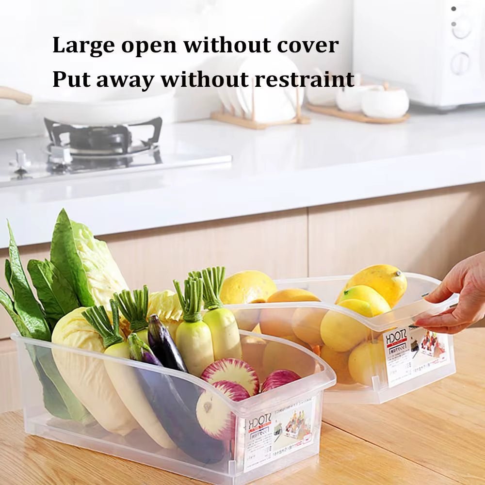 Trendy Large-Capacity Storage Box Household Space Saving Refrigerator Organizer Bins Rectangular Kitchen Dispenser Kitchen