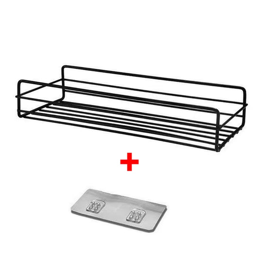 Iron Shelf Wall Mounted Organiser Kitchen Home Spice Storage Rack Bathroom Storage Drainage Rack Bathroom Kitchen Accessories