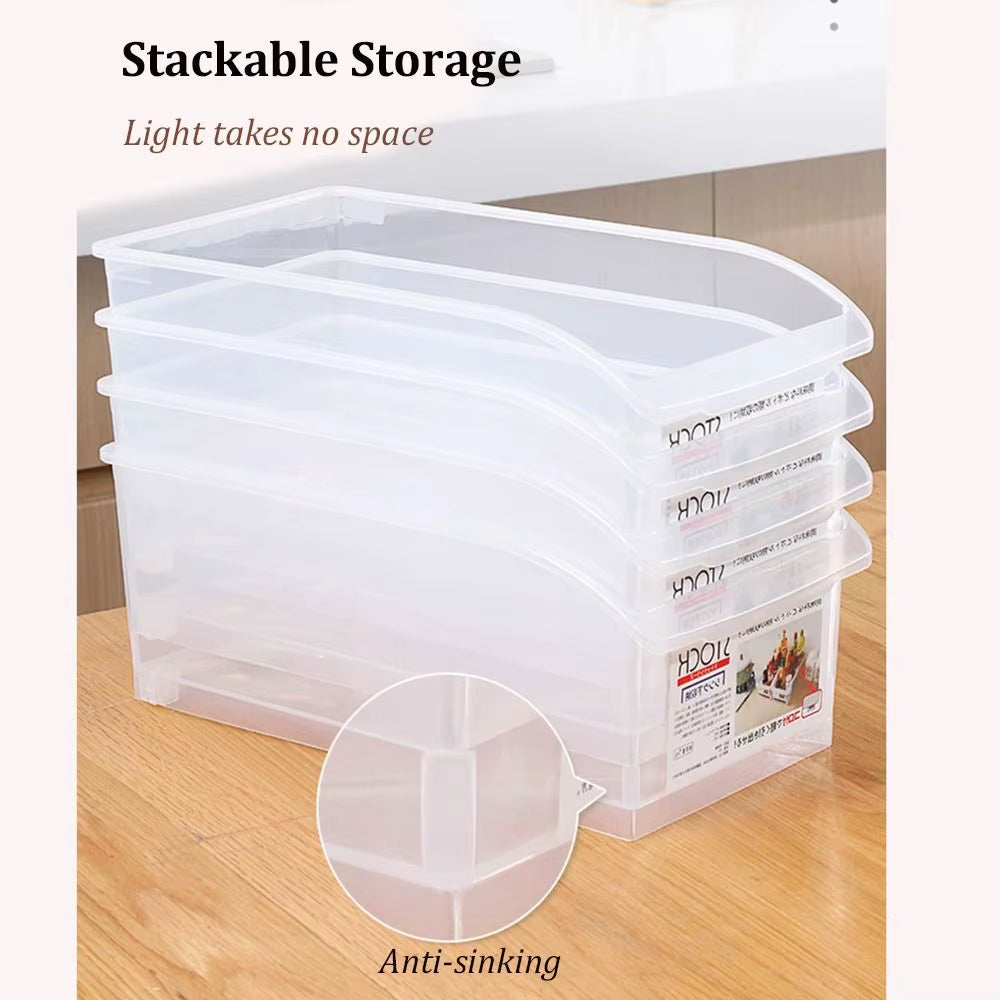 Trendy Large-Capacity Storage Box Household Space Saving Refrigerator Organizer Bins Rectangular Kitchen Dispenser Kitchen
