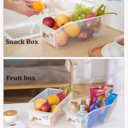 Trendy Large-Capacity Storage Box Household Space Saving Refrigerator Organizer Bins Rectangular Kitchen Dispenser Kitchen